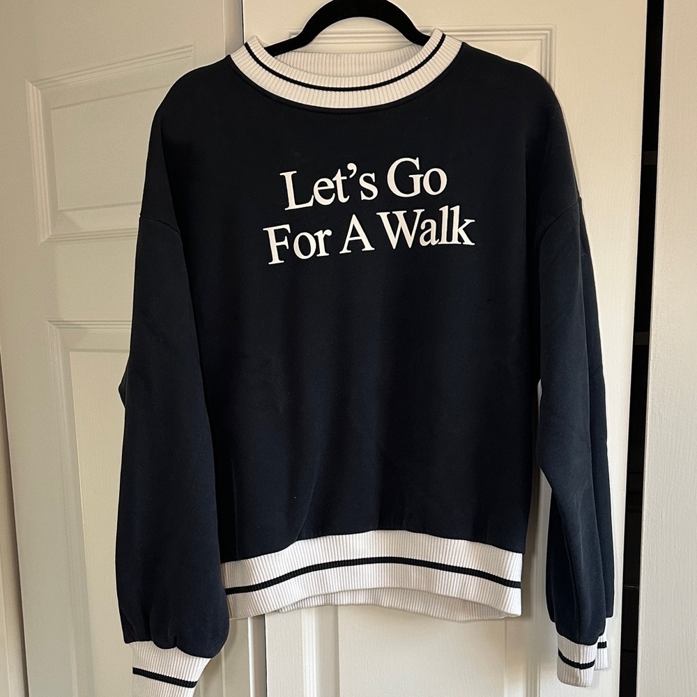 Navy and White Sweatshirt